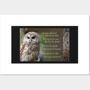 Wise Old Owl Posters and Art